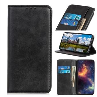 Auto-absorberend splitlederen telefoonhoesje met Stand portemonnee voor Samsung Galaxy S21 Plus