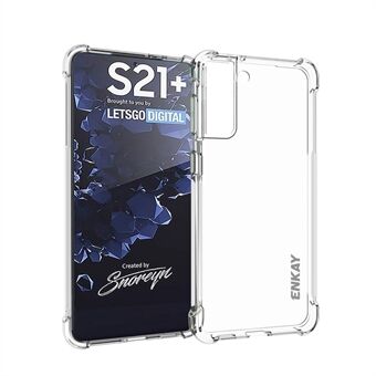 HOED- Prince ENK-PC093 Antislip 4 hoeken verdikte schokbestendige transparante TPU-cover voor Samsung Galaxy S21 + 5G