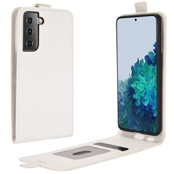 Crazy Horse Texture Vertical Flip Leather Card Holder Case voor Samsung Galaxy S21 Plus