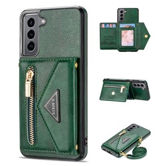 N.BEKUS voor Samsung Galaxy S21 + 5G Goed beschermd Anti-kras PU-leer + TPU Kickstand Design Wallet Phone Cover Case