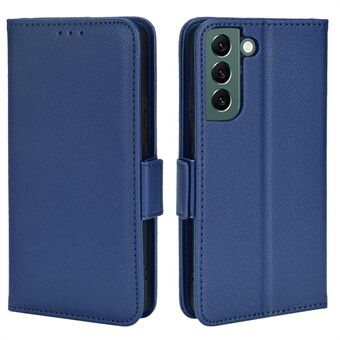 Dual Magnetic Lock Stand Leren Case voor Samsung Galaxy S21 + 5G, Litchi Texture Wallet Phone Cover