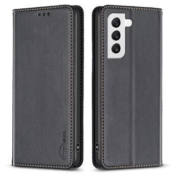 BINFEN KLEUR BF18 Voor Samsung Galaxy S21 + 5G PU Lederen Cover Kaartsleuven Flip Stand Magnetische Telefoon Case