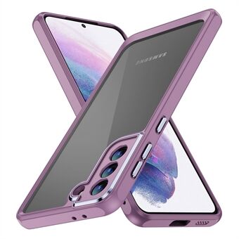 Voor Samsung Galaxy S21+ 5G doorzichtige telefoonhoes Harde acryl achterkant + zachte TPU anti- Scratch hoes