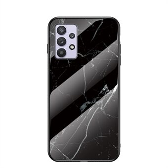 Slijtage en Scratch Marmerpatroon Drop-proof Gehard Glas Mobiele Telefoon Cover voor Samsung Galaxy A32 5G