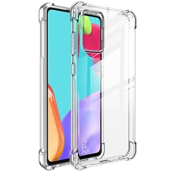 IMAK Four Corner Airbags Shockproof Clear TPU Cover + Screen Film voor Samsung Galaxy A52 4G/5G / A52s 5G - Transparant