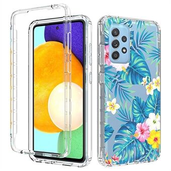 Voor Samsung Galaxy A52 4G / A52 5G / A52s 5G Transparant Patroon Afdrukken PC Frame + TPU Cover 2-in-1 Telefoon Drop-proof Case