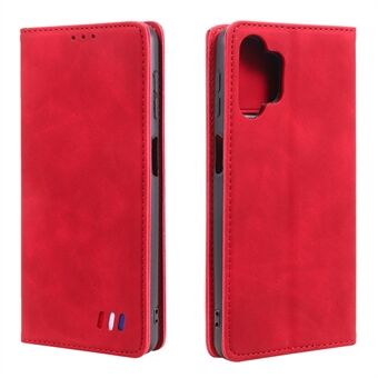 Tri-color Decor Portemonnee Stand Lederen Case Skin-touch Gevoel Beschermende Telefoon Cover Shell voor Samsung Galaxy A32 4G (EU-versie)