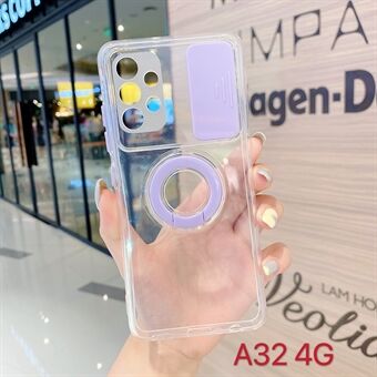 Camera Slide Beschermende Back Case Valbestendige Cover met Standaard voor Samsung Galaxy A32 4G (EU Versie)