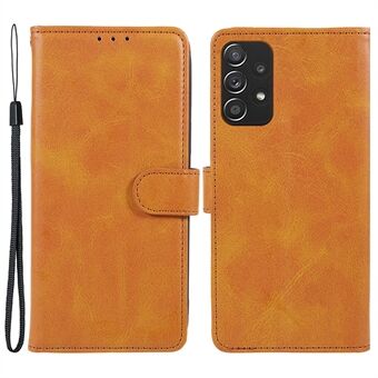 Voor Samsung Galaxy A32 4G (EU-versie) Stand Wallet Leather Cover Calf Texture Phone Case