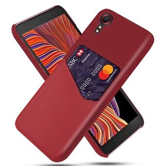 KSQ goed beschermde doek + leer + pc-telefoonhoes met kaartsleufontwerp voor Samsung Galaxy Xcover 5 "