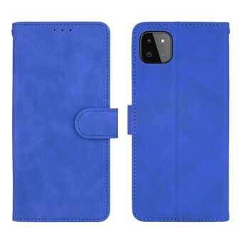 Skin-touch Feeling Wallet Stand Leren Flip Case Telefoon Shell voor Samsung Galaxy A22 5G (EU-versie)