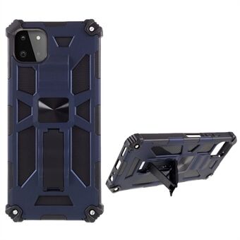 Armor Drop-proof PC TPU Kickstand Design Phone Case Cover met magnetische metalen plaat voor Samsung Galaxy A22 5G (EU-versie)