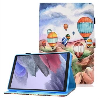 Voor Samsung Galaxy Tab A7 Lite 8.7-inch T220/T225 Patroon Afdrukken Stiksels PU Lederen Tablet Case Horizontale Stand Flip Magnetische kaartsleuven Cover met Penhouder