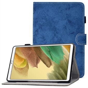 Voor Samsung Galaxy Tab A7 Lite 8.7-inch (T220 / T225) Doek Textuur Tablet Case Effen Kleur Stiksels PU Leer Folio Stand Magnetische Cover met Kaarthouder