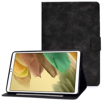 Voor Samsung Galaxy Tab A7 Lite 8.7-inch T220/T225 Koeienhuid Textuur Effen Kleur PU Lederen Stand Cover Kaartsleuven Ontwerp Drop-proof Case