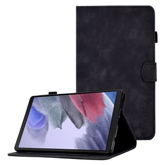 Voor Samsung Galaxy Tab A7 Lite 8,7-inch patroon bedrukt anti-val lederen case effen kleur beschermende folio flip cover tablet Stand case met kaartsleuven