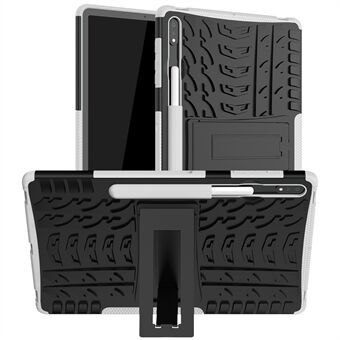 Cool Tyre Surface Kickstand Hybrid PC + TPU mobiele telefoonhoes voor Samsung Galaxy Tab S7 FE