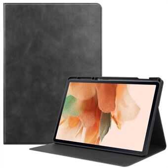 Scratch Case voor Samsung Galaxy Tab S7 FE SM-T730/SM-T736 Drop-proof Beschermende PU Lederen Tablet Cover met Stand Potlood Houder