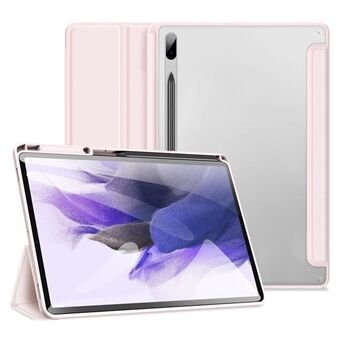 DUX DUCIS TOBY Serie voor Samsung Galaxy Tab S7 Plus/S8 Plus/S7 FE Tri-fold Stand PU Lederen Anti-val Tablet Case