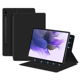 Voor Samsung Galaxy Tab S7 FE Full Body Smart Cover PU lederen Stand magnetische tablethoes