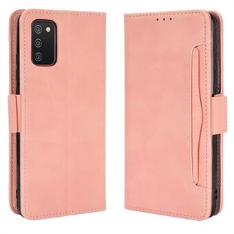 Volledige beschermende Stand ontwerp portemonnee telefoon beschermhoes met meerdere kaartsleuven voor Samsung Galaxy A03s (166.5 x 75.98 x 9.14 mm)