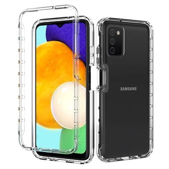 Afneembare 2-in-1 Design Gradient Color Case Scratch Side Antislip Clear TPU + PC Phone Cover voor Samsung Galaxy A03s (166.5 x 75.98 x 9.14mm)