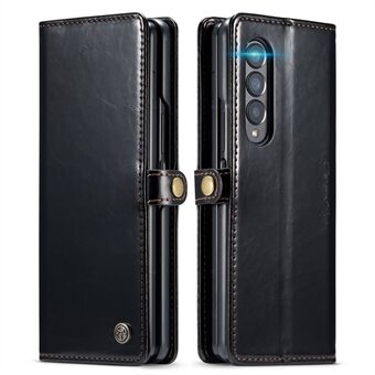 CASEME 003-serie wasachtige textuur magnetische sluiting portemonnee lederen telefoon Stand beschermhoes voor Samsung Galaxy Z Fold3 5G