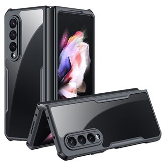 XUNDD Voor Samsung Galaxy Z Fold3 5G Acryl + TPU Slanke Telefoon Cover Transparante Telefoon Case met Gehard Glas Film