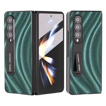 ABEEL Melkweg Serie voor Samsung Galaxy Z Fold3 5G PU Leer + PC Telefoon Case Kickstand Beschermhoes met Gehard Glas Film