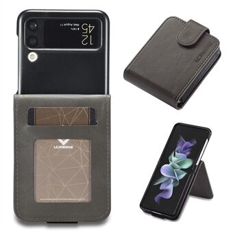 LC.IMEEKE Ondersteunende Stand Card Slot Design Phone Cover PU Leather Folding Phone Case voor Samsung Galaxy Z Flip3 5G