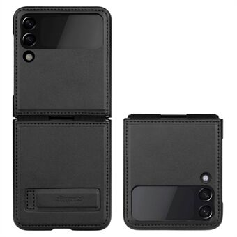 NILLKIN Qin-serie voor Samsung Galaxy Z Flip3 5G standaard PU-leer gecoate pc-hoes Opvouwbare telefoon beschermhoes