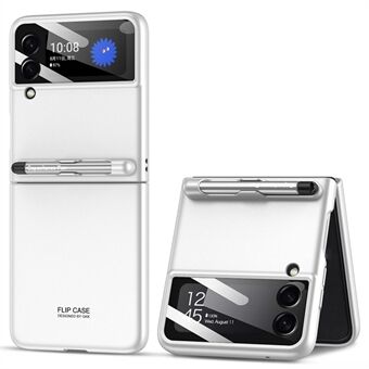 GKK voor Samsung Galaxy Z Flip3 5G ultradunne harde pc opvouwbare telefoonhoes met cameralensfilm van gehard glas