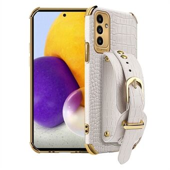 Voor Samsung Galaxy A13 5G / A04s 4G (164,7 x 76,7 x 9,1 mm) Smartphone Case Shell Crocodile Texture 6D Electroplating Precise Cutout PU Leather + TPU Phone Case
