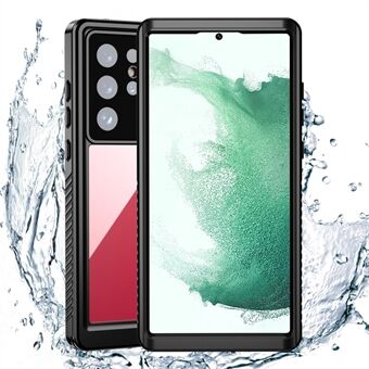 REDPEPPER FS-serie waterdichte hoes voor Samsung Galaxy S22 Ultra 5G transparante hybride achterkant telefoonhoes [ondersteuning vingerafdruk ontgrendelen] IP68 IP6X