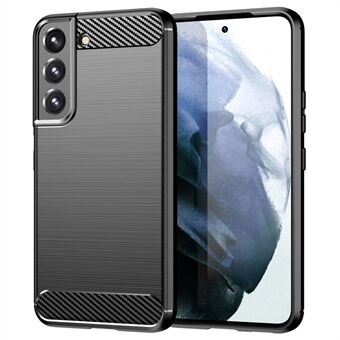 1,8 mm geborsteld oppervlak TPU case luchtkussen super dunne koolstofvezel textuur telefoon beschermhoes voor Samsung Galaxy S22 5G