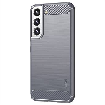 MOFI JK TPU Series-1 voor Samsung Galaxy S22 5G Geborsteld oppervlak Koolstofvezel Telefoonhoes Slijtvast TPU Beschermend omhulsel