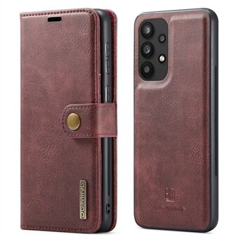 DG.MING Split Leather Wallet Case Folio Flip Stand Afneembare magnetische telefoonhoes voor Samsung Galaxy A33 5G