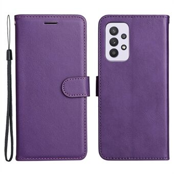 KT Leather Series-2 Solid Color Folio Flip PU Leather Stand Wallet Cover Drop-resistente telefoonhoes voor Samsung Galaxy A33 5G