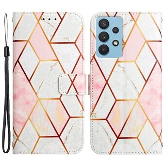 YB Pattern Printing Leather Series-5 voor Samsung Galaxy A33 5G Marble Pattern Phone Case met Wallet Stand