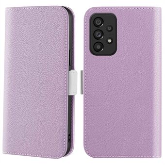 Voor Samsung Galaxy A33 5G All-round bescherming Candy Color Wallet Stand Case Litchi Texture PU lederen mobiele telefoon Shell