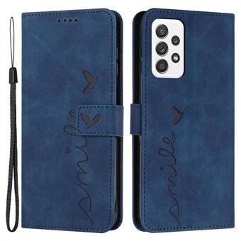 Hartvormige bedrukte telefoonhoes voor Samsung Galaxy A33 5G, Skin-touch Stand Wallet PU lederen tas