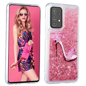 Voor Samsung Galaxy A33 5G Soft TPU Bling Liquid Moving Quicksand Case Embossment Pattern Back Cover