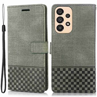 Drop-proof Flip Wallet Case Voor Samsung Galaxy A33 5G, Doek Textuur PU Leer RFID Blocking Mobiele Telefoon Cover Stand Beschermende Shell