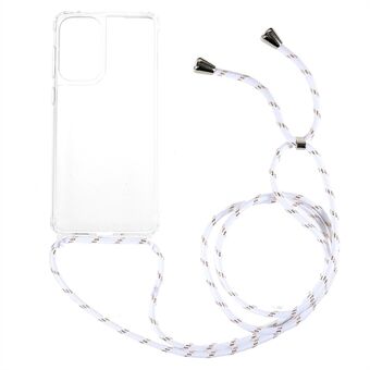 TPU+acryl telefoonhoes voor Samsung Galaxy A33 5G, transparant telefoonhoesje met draagkoord