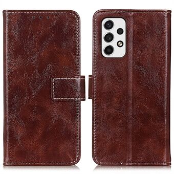 Flip Phone Cover Retro Style Crazy Horse Texture Opvouwbare Stand Leather Phone Wallet Case voor Samsung Galaxy A53 5G