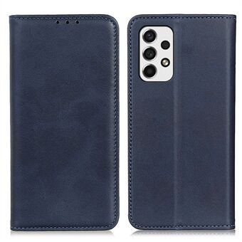 Split Leather Stand Wallet Case Auto Magnetische Gesloten Flip Folio Cover voor Samsung Galaxy A53 5G