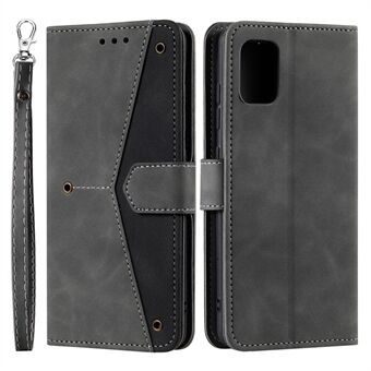 Modieus tweekleurig ontwerp PU-leer en TPU-telefoonhoesje Stiksels Skin-touch Stand Wallet Phone Shell Cover voor Samsung Galaxy A53 5G
