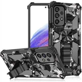 Slanke telefoonhoes voor Samsung Galaxy A53 5G Militaire kwaliteit Armor Hybrid PC + TPU schokbestendige camouflagehoes met standaard