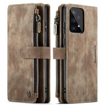 CASEME C30 Serie voor Samsung Galaxy A53 5G Ondersteunende Stand Ontwerp PU Lederen Telefoon Case Shockproof Rits Pocket Wallet Cover