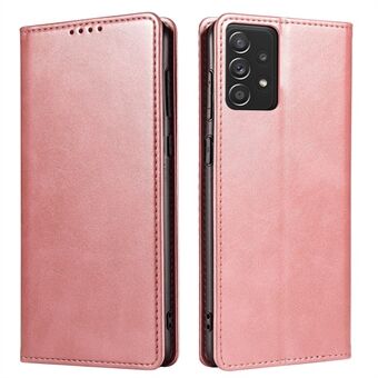 Voor Samsung Galaxy A53 5G Zakelijke stijl telefoonhoes Sterke magneet PU-leer Schokbestendig Flip Wallet Cover Stand